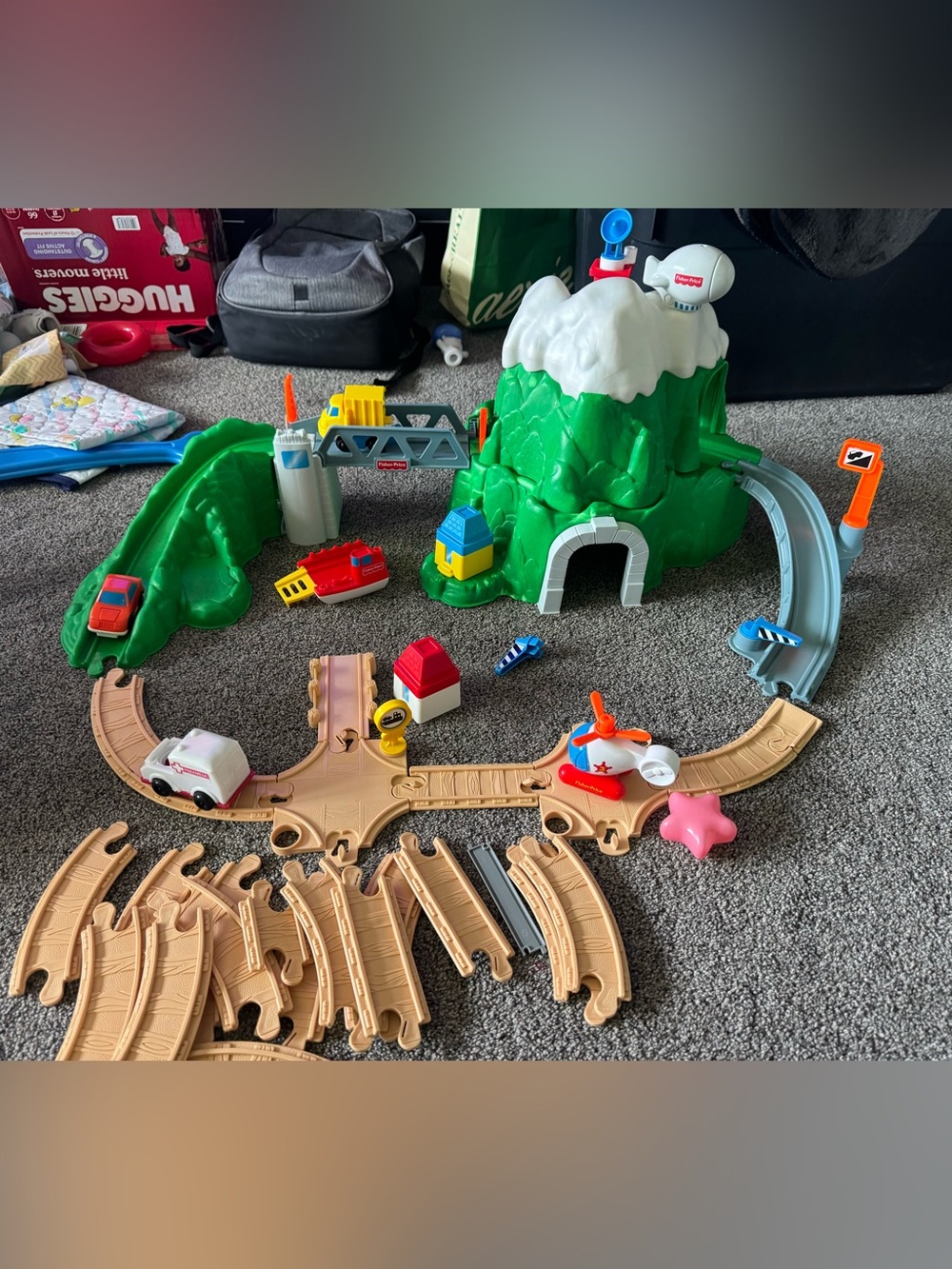 Fisher-Price 1995 flip track mountain set